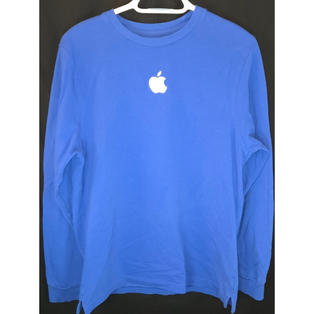 Apple Logo Long Sleeve Knit Men's‎ Medium Blue Graphic